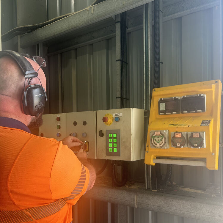 Electrical safety testing at industrial site